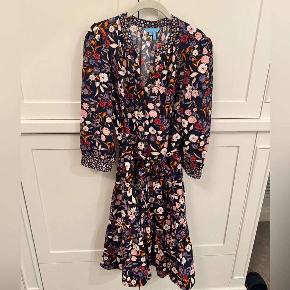 Draper James Long Sleeve Dress in Blue and Pink